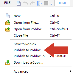 Publishing a game on Roblox